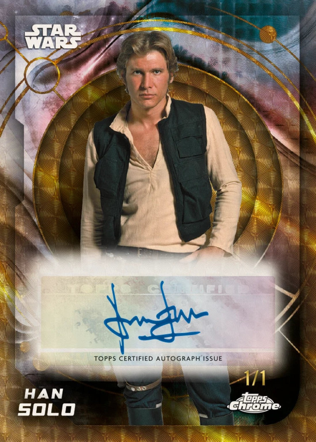 star wars chrome 2026 han solo beispiel – Beispielkarte, nicht garantiert enthalten